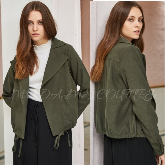 MODA ME COUTURE Jackets & Blazers - RAINY Casual Jacket - Dark Olive